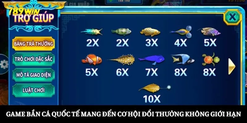 Game bắn cá quốc tế mang đến cơ hội đổi thưởng không giới hạn