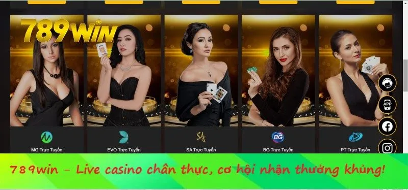 Live Casino 789win - Sảnh Casino Hấp Dẫn Nhất Tại 789win