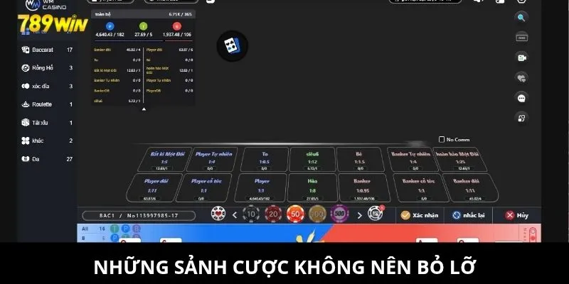 Những sảnh cược không thể bỏ lỡ