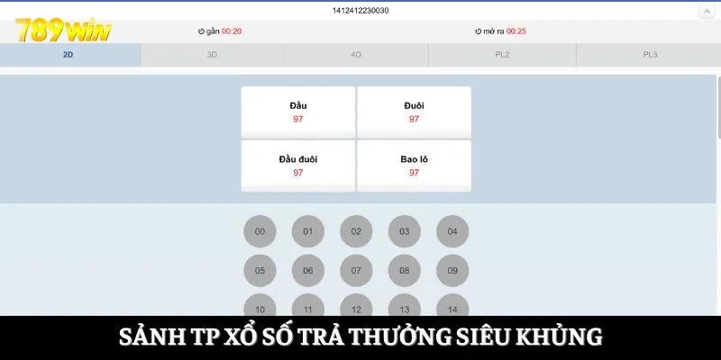 Sảnh TP xổ số trả thưởng siêu khủng