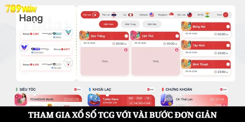 Tham gia xổ số TCG với vài bước đơn giản