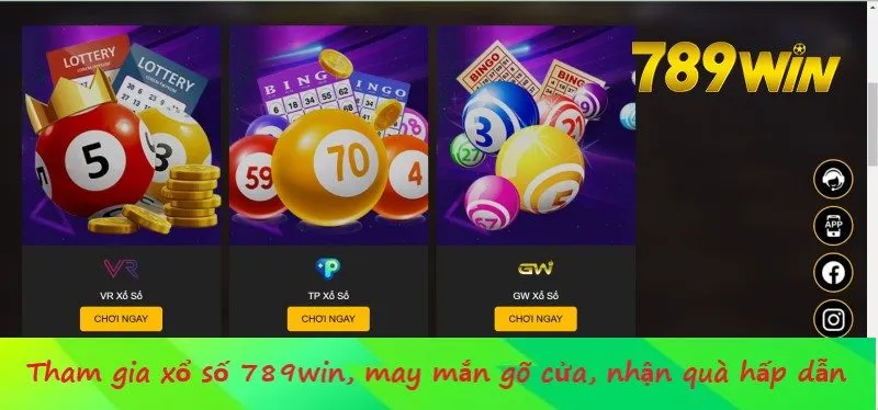 Sảnh xổ số 789win uy tín nhất hiện nay