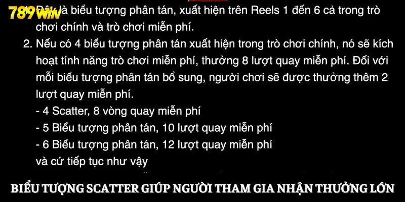 Biểu tượng Scatter giúp người tham gia nhận thưởng lớn