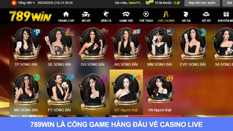 Hoàn toàn yên tâm khi chơi Casino online tại 789win